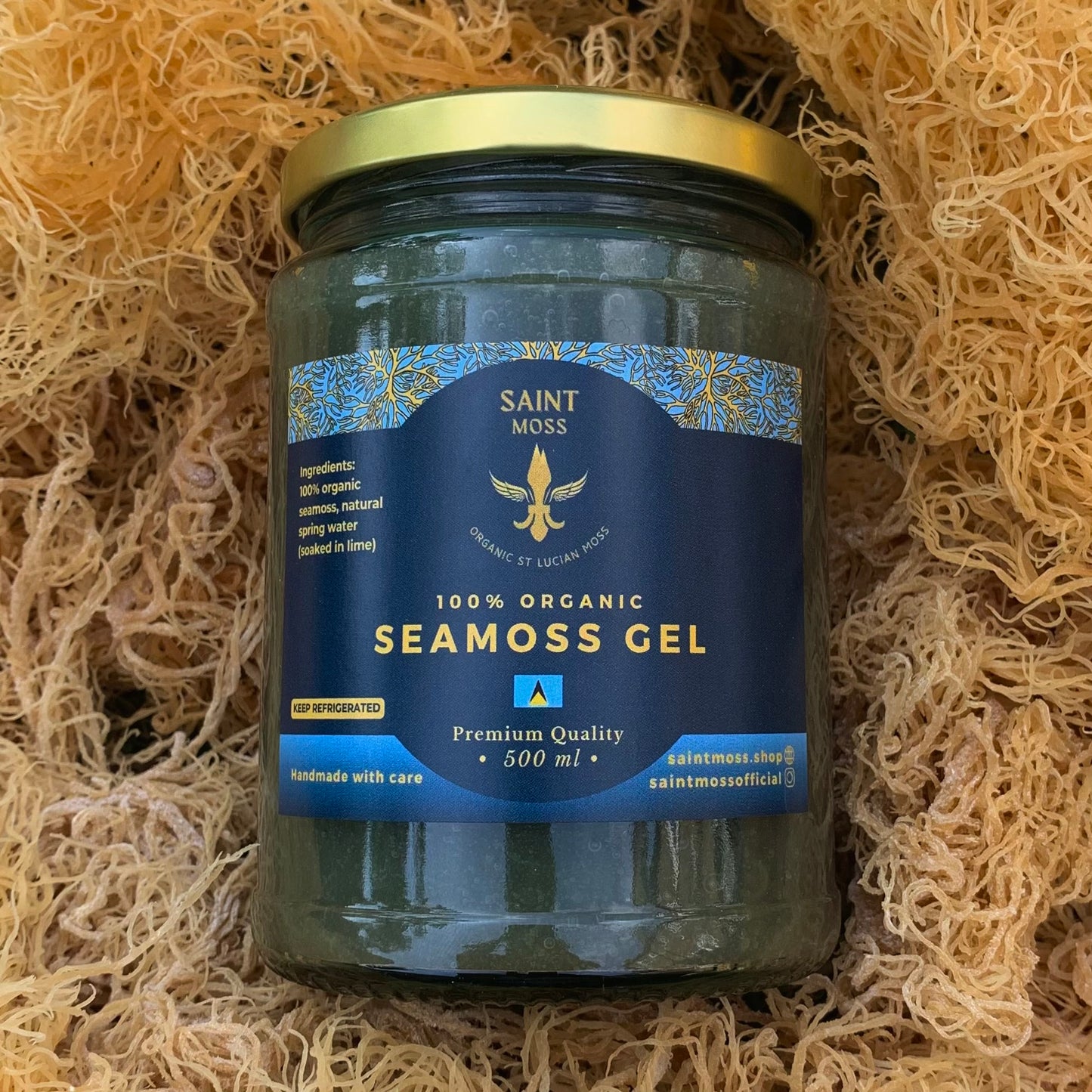 100% Organic Green Seamoss Gel (500ml)